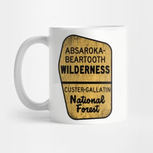 Absaroka Beartooth Wilderness Custer Gallatin National Forest Montana Wyoming MT WY Sign Mug